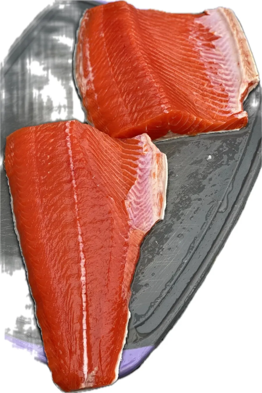 Vacuum-sealed wild sockeye salmon portions